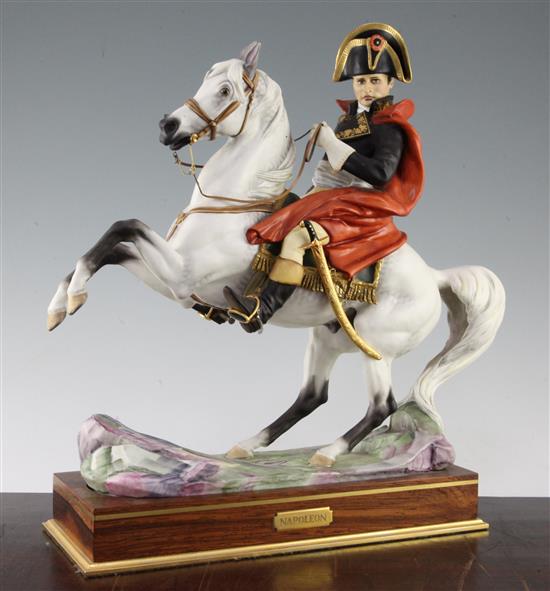 A Royal Worcester equestrian figure of Napoleon Bonaparte, modelled by Bernard Winskill, c.1969, 40cm.